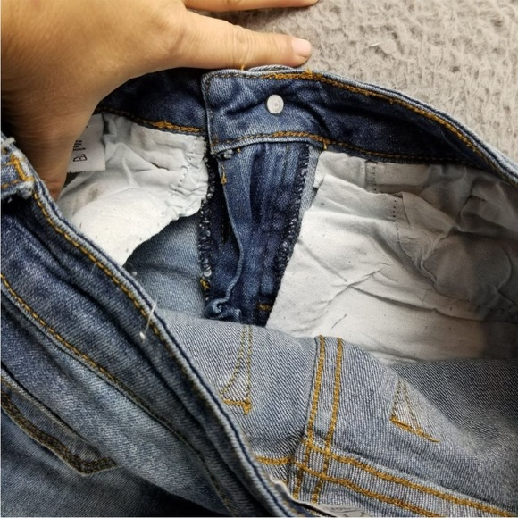 Judy Blue Jeans Womens 25 Medium Wash Stretch Low Rise Fringe Hem Cropped Fit - Picture 15 of 15